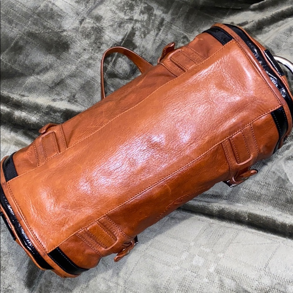 Balenciaga Two Toned Leather Embossed Satchel Bag - Picture 7 of 16